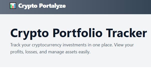 Crypto Portfolio Dashboard