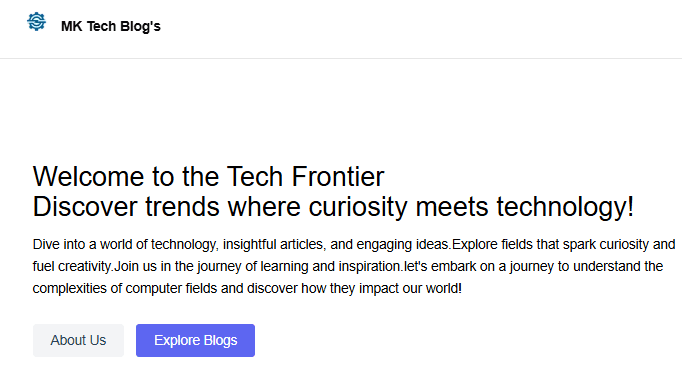 Tech Blog Website