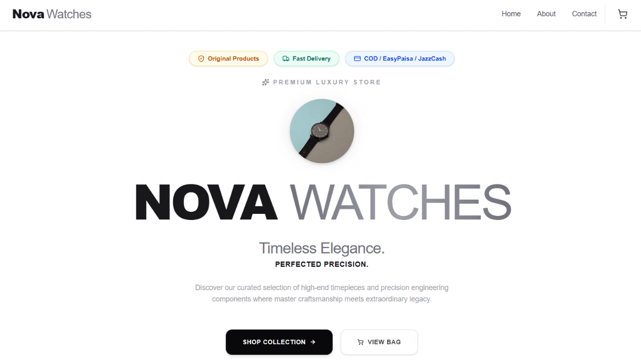Nova Watches Website